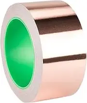 DanziX Copper Foil Tape Conductive Self Adhesive (2inch x 33ft) Extra Long Value Pack for Guitar & EMI Shielding, Slug Repellent, Crafts, Electrical Repairs, Grounding, Stained Glass, Brazing, Solde