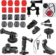 Action Camera Accessories Factory Motorcycle 29 in 1 Helmet Chin Mount Adapter Screw Kit with Strong Adhesive Sticky Pads for GoPros Hero 11/10/9/8
