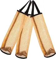 YARNOW 3pcs Tennis Balls Storage Bag Durable Mesh Pouch with Drawstring Closure for Tennis Baseballs and Other Sports Balls for Women and Athletes