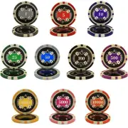 500pcs 14G ACE CASINO CLAY POKER CHIPS BULK - Choose Denominations