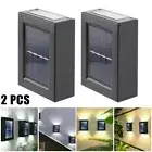 Outdoor LED Wall Lights Solar Powered Door Fence Lights Garden Lamps Waterproof