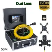 Industrial Drain Sewer Endoscope 7inch 50M DVR Borescope Inspection Camera