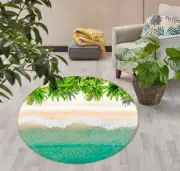 3D Beach Sea Coconut Tree O11547 Game Rug Mat Elegant Photo Carpet Mat Fay