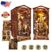 DIY Miniature Book Nook Kit – Magical Wooden House with Touch-Sensitive LED