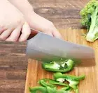 Full Tang Cleaver Knife Stainless Steel Wood Handle Butcher Slicing Chopping Cut