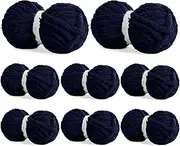 Chunky Chenille Yarn for Crocheting & Knitting, Soft Fluffy Kitting Yarn Set