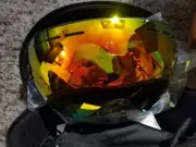 Hongdak Ski Goggles, Snowboard Goggles UV A3 Black Frame Red(VLT 25.4%) Lens