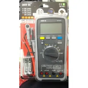 含稅 台製得益DER EE DE-240C/DE-241C/DE-242C/DE-243C 數位型萬用電錶三用電表 電錶