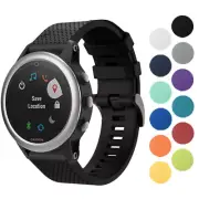 StrapsCo Sturdy Silicone Rubber Watch Band Strap for Garmin Fenix 5S