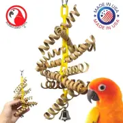 3449 Bamboo Spring Chain Small Bird Toys Cockatiel Parrot Conure Macaw Budgie Qu