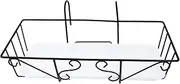 Levemolo Iron Plastic Hanging Flower Pots Set Railing Wall Flower Pot Baskets Decorative Plant Holder