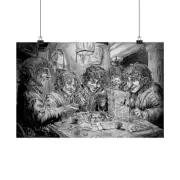 Hobbits Playing D&D - Matte Horizontal Posters D20 RPG Perfect for Game room