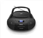 Roxel RCD-S90C Portable CD and Cassette Player with FM Radio,USB Playback, AUX In, BT streaming, Headphone Jack, and Dual Power Options