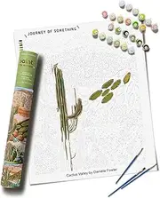Cactus Valley Paint by Numbers Kit & Canvas - Diy Adult Craft Kit - Artist Designed