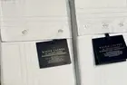 Ralph Lauren King Flat Sheet & Stand Pillowcase Set Sateen Handkerchief White