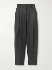 [Brunello Cucinelli] Brunello Cucinelli - Pleated Wool Tapered Pants - Dark gray - IT38 IT 38 Gray