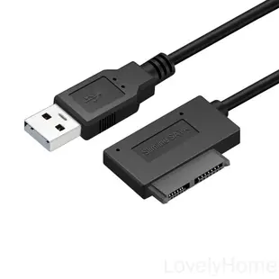 Usb2.0 轉 7+6 13Pin Slim SATA/IDE 筆記本電腦 CD DVD Rom 光驅電纜適配器轉換器