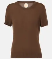 [Jardin des Orangers] Jardin des Orangers Knitted cashmere T-shirt AU 14 brown