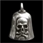 NEW Skull & Crossbones Pewter Motorcycle Gremlin Bell PB31