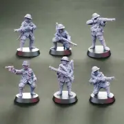 WW2 Chinese NRA Riflemen & NCO - 6 Figures - 28mm Wargames and Collectors
