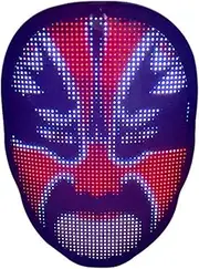 xinyee Halloween Scary Mask LED Christmas Mask Cosplay LED Costume Mask for Masquerade Parties Support APP Upload Picture Face Change by Gesture