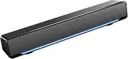 PC Soundbar, USB Wired LED Soundbar with 2 High Performance Speakers, Bass Surround Sound Box, 3D Stereo Speaker with 3.5mm Jack for Laptop, Desktop and Smartphone