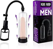 Men's Growth Pump with Strong Suction Male Vacuum Pump with ED Screen Powerful Electric Vacuum Pump Inch, Adjustable Men's Underwear Set Training Tools to Be a Bigger Men sex toy dildo clitoris stimulation adult product