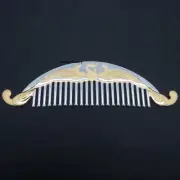 Pure S999 Fine Silver Comb Two Tone Phoenix Healthy Hair Comb 60-61g 5.3inch