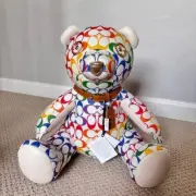 Coach Collectible Teddy Bear Rainbow Signature Canvas Limited Edition CJ954