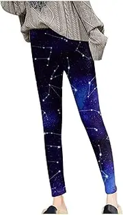 [Generic] Mens Long Underwear Set Thermal Waist Planet Print Lined Thermal Full Length Winter Leggings Base Layer Men Skiing