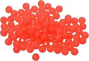 uxcell Fishing Beads Glow Soft Plastic Fishing Bait Eggs Lure Rigs Accessories, 4 mm Fit for Saltwater Freshwater - Round (1000 Pack, Red)