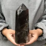 2.88LB Natural Smokey Citrine Quartz Obelisk Quartz Crystal Point Wand XA2877