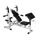 Multi Station Weight Bench Gym Press Leg Fitness Ab Set Curls Sit Up vidaXL