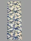 Table Runner 13x72in Woven Polyester Blue and White Floral Vines