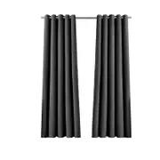 Claremont 120 x 223cm Charcoal Tahlia Blockout Eyelet Curtain