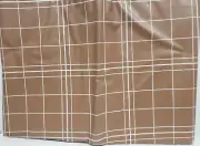 Superior Tablecloth Vinyl Flannel Back,52x108"Oblong,BROWN & WHITE COLOR SQUARES