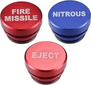X AUTOHAUX Cigarette Lighter Plug Cover Dustproof Cigarette Lighter Socket Cover Cap for Car Truck SUV W/ 12 Volt Accessory Plugs Red Blue (Set of 3)