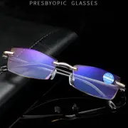 Plastic Rimless Reading Glasses Anti Blue Light Lens +1.00 +1.50 to +4.00