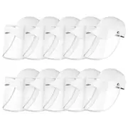 10X Outdoor Protection Hat Anti-Fog Pollution Dust Protective Cap Full Face HD Shield Cover Adult White