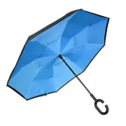 Shelta Inverted Reverse Double Cover Sky Blue Rain Umbrella