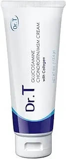 Dr. T Glucosamine/Chondroitin/MSM Cream with Collagen -Topical Formula for Joint Pain Caused by Rheumatism, Arthritis, Sprains, Diminished Joint Cartilage, and Inflammation. 113.4g / 4 oz.