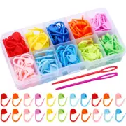 150Pcs Knitting Crochet Locking Stitch Needle Clip Markers Holder Tool Plastic