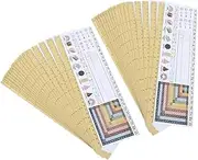DOITOOL 50pcs Kids Name Tags Desk Nameplates with Multiplication Fractions Ruler and Shapes for School Classroom Student Supplies