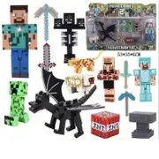 Minecraft Overworld Collection Action Figure Toy Steve Enderman Creeper Diamond Board Game Action Figure Toy For Kids