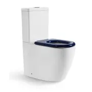 660*385*875mm Poseidon Elvera Rimless Gloss White Back To Wall Toilet