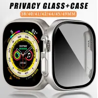 在飛比找蝦皮商城優惠-防間諜玻璃 + 外殼私人保險槓屏幕保護膜兼容 Apple W