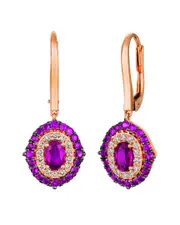 Le Vian 14K Strawberry Gold 1.99 ct. tw. Diamond & Ruby Earrings