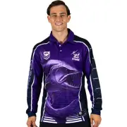 NRL 'Barracuda' Fishing Shirt - Melbourne Storm - Youth - Polo