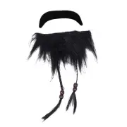 2 Pcs Pirate Beard Fake Mustache Unique Halloween Props Surprise Party