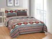 Rustic Southwestern Twin Bedsheets Set with Navajo Tribal Native